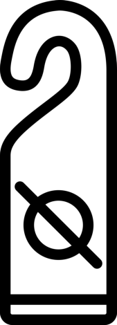 Please Do Not Disturb Sign Simple Line Art Svg, Free Vectors File